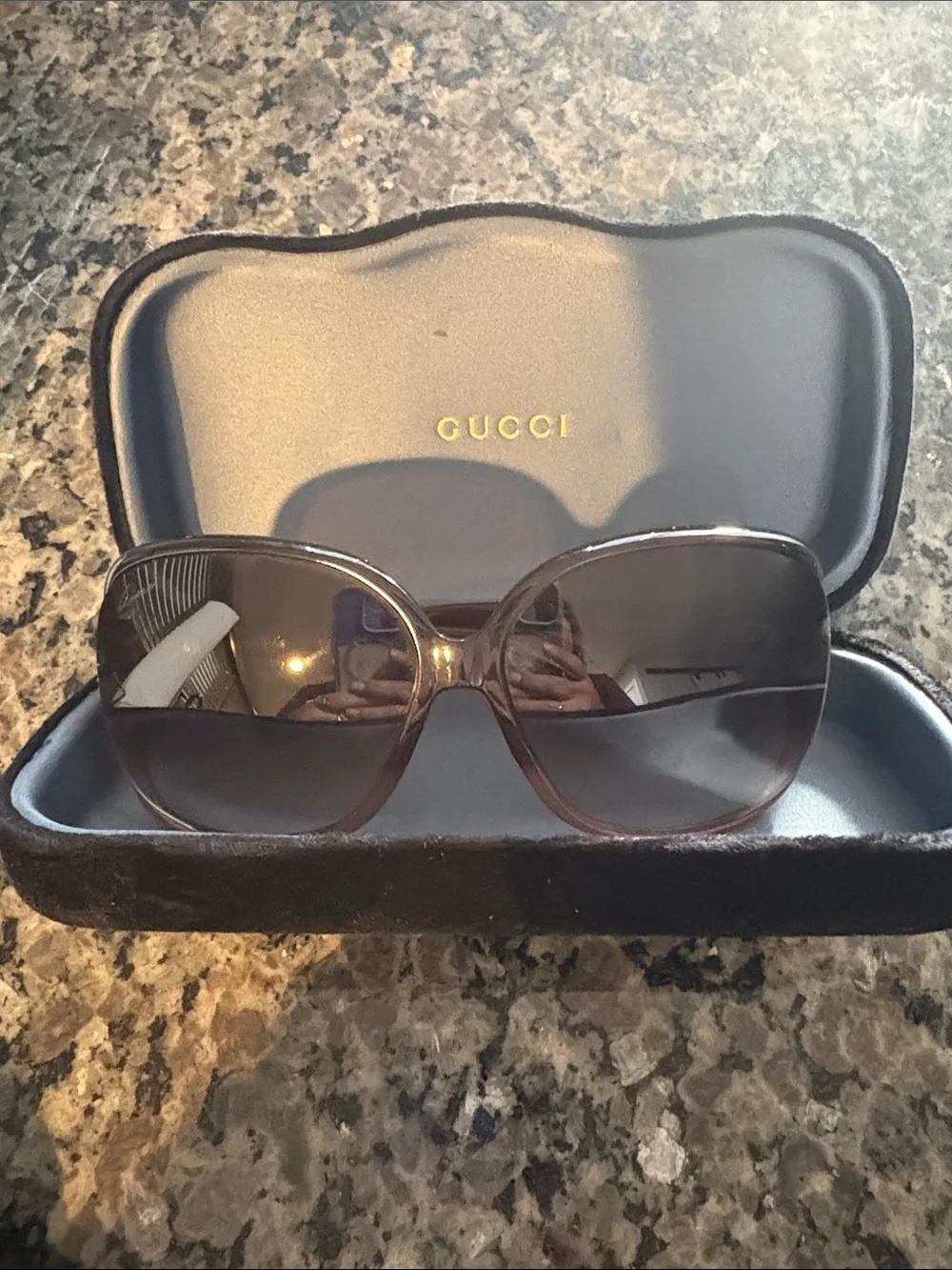 Women's Oversized Fashion Sunglasses - Brown Gradient